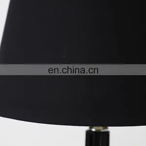 New Arrival Modern Popular Style Black Cotton Lampshade Metal Table Lamp for Bedroom thumbnail-4