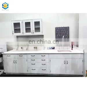 Chemistry Laboratory Table Metal Work Table Work Bench With Hanging Cabinets thumbnail-5