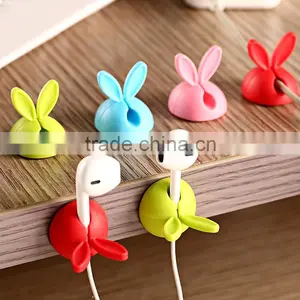 Cute Cartoon Rabbit Cable Drop Clip Desk Tidy Organiser Wire Cord USB Holder thumbnail-5