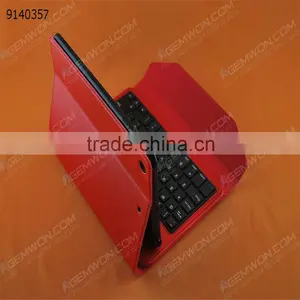 Bluetooth Keyboard for IPad Mini,red Plastic Keyboard+ High Quality PU Removable Plastic Keyboard With Synthetic Leather thumbnail-3