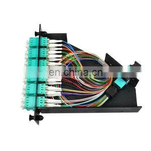 OS2 OM3 OM4 12 24 36 Fiber Optic MTP MPO LC Cassette Module thumbnail-1