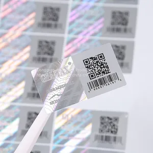 Bar Code 3d Hologram Sticker Label,anti Tamper Custom Logo Printing Hologram Stickers thumbnail-2