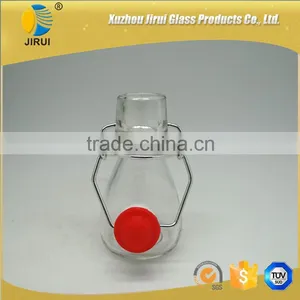 Square Swing Top Glass Drinking Bottles Wholesale With Stoppers thumbnail-5