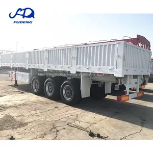 3axles 4axles 40ft Fudeng Brand Mechanical Suspension Heavy Duty Type Flatbed Semi Trailer thumbnail-2