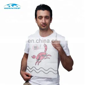 Restaurant Bibs Disposable Plastic+Paper Apron Bibs For Adults thumbnail-1