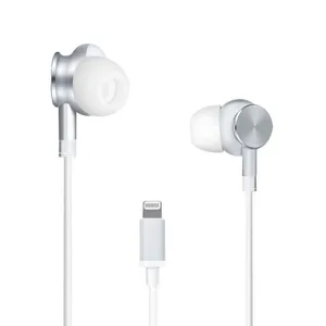 MFi Certified Metal In-ear Stereo Wired Headset Earphone With C100 Lighting Connector for IPhone 11/11Pro thumbnail-2