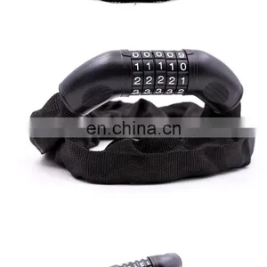 1m Long Safety 5 Digital Code Anti-Theft Motorcycle Bicycle Chain Lock thumbnail-1
