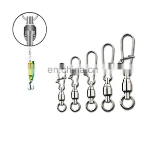 JOHNCOO Wholesale Bulk 0# 1# 2#3# 4# 5# 6# Stainless Steel Fishing Ball Bearing Rolling Swivels Fishing Accessory thumbnail-5