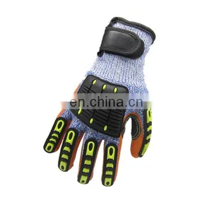 Finger Protector Protective HPPE Nitrile Coated Cut Resistant Level 5 Working Hands Impact Safety Gloves thumbnail-1