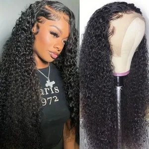 Deep Wave 13x4 Front Wig Human Hair Wigs Brazilian Human Hair Wigs Natural Color thumbnail-1