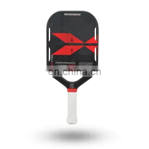 Custom Rough Surface T700 Carbon Thermoformed Pickleball Paddle Red Smile Bilateral Model Get USAPA Approved thumbnail-1