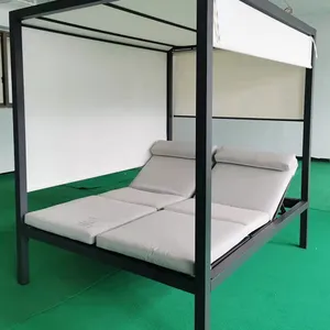 Outdoor/indoor Big Size Multi Function Aluminum Daybed Sun Lounger Pergola thumbnail-1