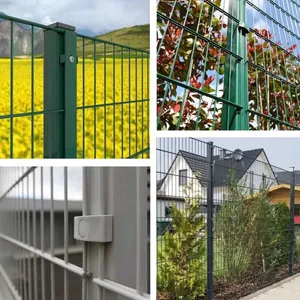 Galvanized Double Wire Mesh Fence With 8/6/8mm, 6/5/6mm Wire Diameter for Perimeter Security thumbnail-5