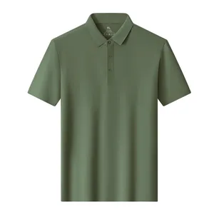 Large Size Polo Shirt Men's Short Sleeved 2026 Summer Business Casual Lapel T-shirt Short Sleeved Top Loose Fit thumbnail-3