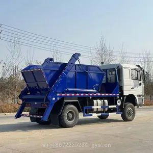 Shaanxi Automobile 6-cubic-meter and 8-cubic-meter Export-type Swing Arm Garbage Trucks, 4-wheel Drive Boat-shaped Garbage Bins Matched With Hook Lift Trucks thumbnail-2