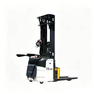 Sit Down New Forklift 1.5 Ton 4.5m Portable Small Mini Hydraulic Triple Mast Pallet Electric Stacker thumbnail-2