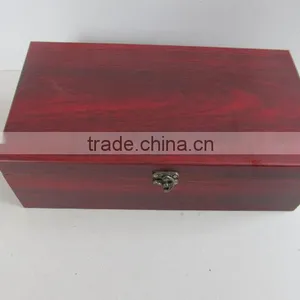 Double Bottle Wooden Wine Gift Packaging Boxes Wholesale Accept OEM thumbnail-1