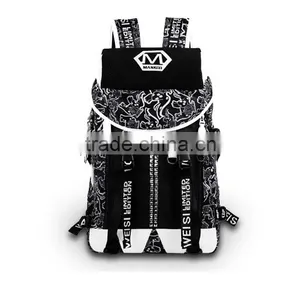 Wholesale Custom Canvas Hiking School Bags Travel Printed Laptop School Bag Backpack thumbnail-2