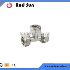 HR7180 Factory Manufacture Forged Brass Water Tee Al-pex Pipe Plumbing Fittings thumbnail-1
