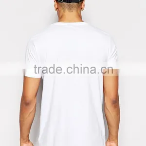 Longline T-Shirt With Diagonal Stripe Placement thumbnail-2