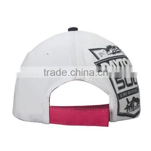 Wholesale 100% Cotton Pink Hat 6 Panel Curved Bill Stone Washed Trucker Cap thumbnail-4