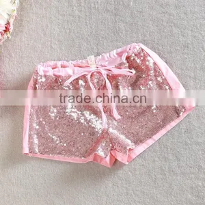 Wholesale Fashion Korean Sequined Shorts 2016 New Summer Girl Shorts Lovely Little Girl Rose Sequined Jeans thumbnail-2