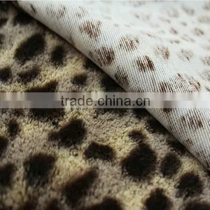 100 % Polyester Imitation Leopard Faux Fur Fabrics thumbnail-2