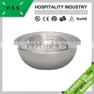 High Quality Hotel and Kitchen Stainless Steel 201 Bowl Container thumbnail-1