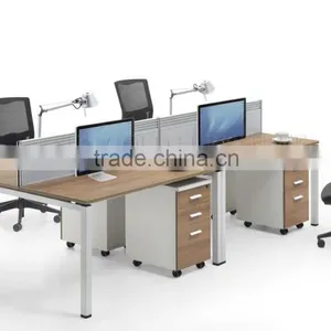 Modern Wooden Office Workstation,4 Person Work Bench (SZ-WSB371) thumbnail-1