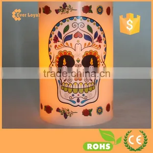 Wholesale Candle LED Color Print Candle Skull Windproof Candle LED Light thumbnail-6