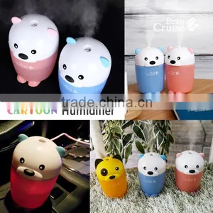 USB Mini Cartoon Portable Humidifier With Night Light thumbnail-1
