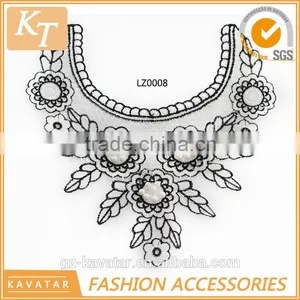 Popular Design Pearl Beaded Embroidery Design Collar for Lady Dress thumbnail-1