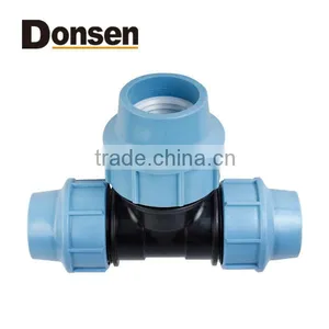 2014 90 TEE WITH INCREASED TAKE OFF PP COMPRESSION FITTINGS thumbnail-1
