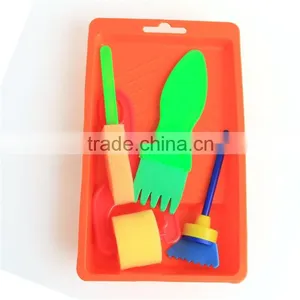 Hot Selling Sponge Roller Brush Set For Kids DIY thumbnail-4
