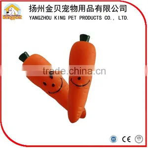 Best Selling Soft Dog Food Toy Squeaky Rubber Carrot Vegetable Chew thumbnail-4