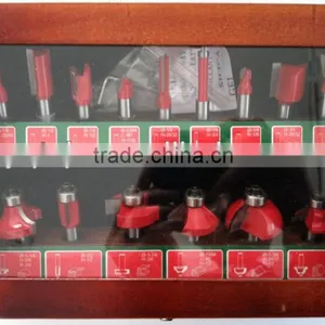 TC-015C 8mm Shank 15PCS Router Bit Set For Hand Router Machine In Wooden Display Box thumbnail-1