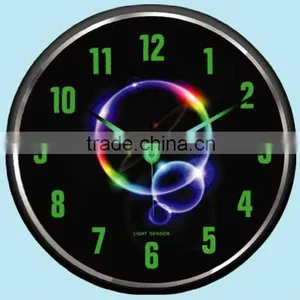 Silence 12" Smart Light Metal Wall Clock thumbnail-1