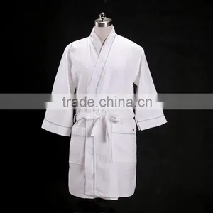 2016 Spring Summer Brand Lovers Pajamas Robe Women Cotton Robes Couples Long-Sleeve Turn-down Collar Bathrobe for Men & Women thumbnail-1