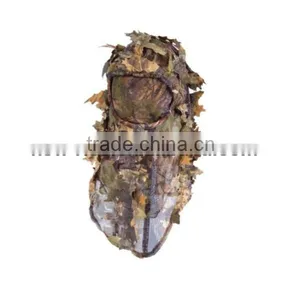 Balaclava Hat Hunting Ghillie Leaves Camo Cap thumbnail-1