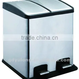 Compartment Pedal Stainless Steel Dustbin thumbnail-1