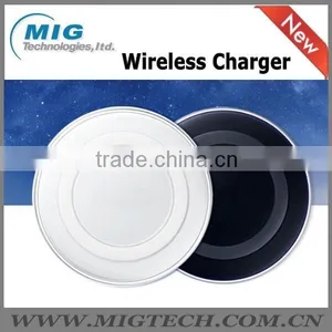QI Wireless Charger and Wireless Mibile Phone Chager for Samsung Galaxy s6 s7 Edge Superthin Mini Design Black and White thumbnail-4