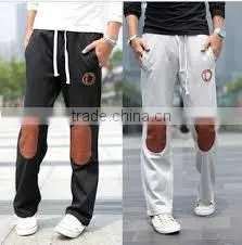 Women Leather Jogging Pant Women Leather Sweatpant Women Relaxed Leather Pant/Faux Leather Inset Sweatpants CCP035 thumbnail-1