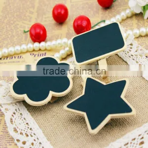 Mini Wooden Clip With Decoration Wooden Chalk Boards thumbnail-2