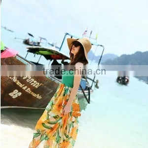 Wholesale Fashion Straw Hats With Bow Tie Decoration for Summer Hat for Lady&women thumbnail-6