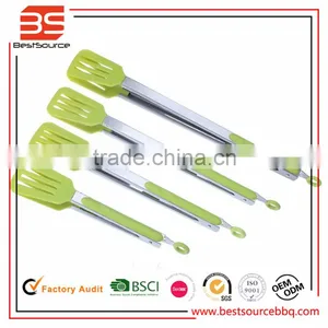 FDA Silicone Flying Tongs for Kitchen, Stainless Steel Tongs for Barbecue thumbnail-1