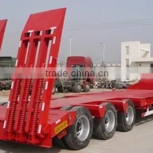 Heavy Machine Transportation 3 Axles Low Bed Semi Trailer thumbnail-1