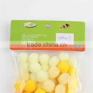 Factory Supply DIY Crafts Yellow Series Pompoms Toys for Kids or Wedding Party Decoration thumbnail-3