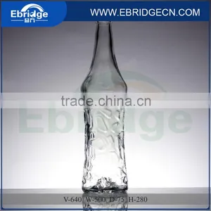 Clear Beer Glass Bottle High Carbonated Glass Wine Bottle thumbnail-1
