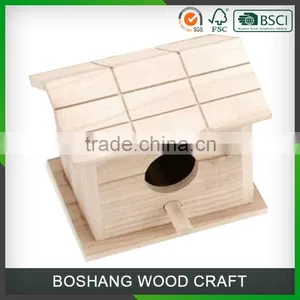 2016 New Unfinished Wooden Bird House Wholesale thumbnail-2