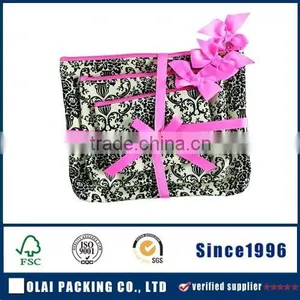 Linen Cosmetic Bag With Lovely Circle Dot thumbnail-1
